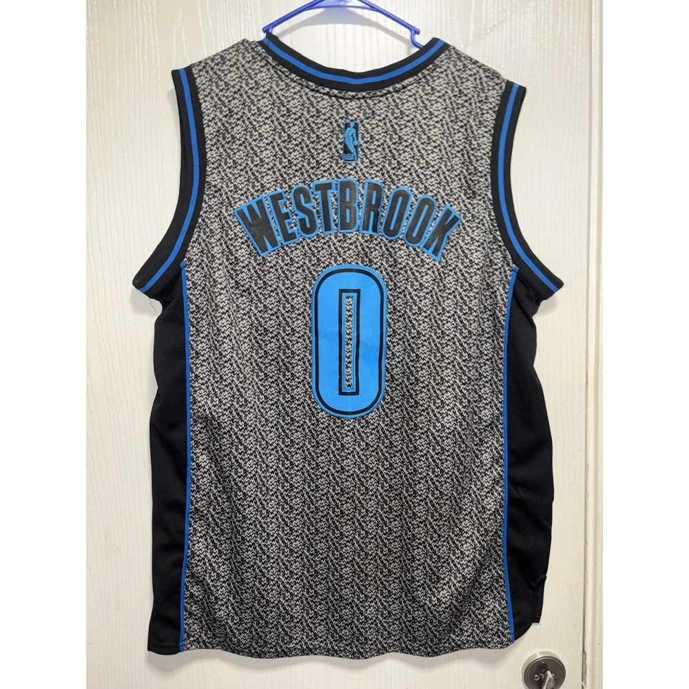 Russell‎ Westbrook OKC Thunder Men's Medium Blue Adidas Swingman Jersey